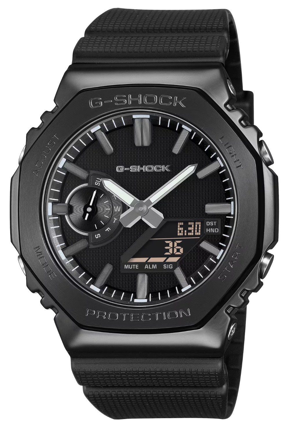 Casio G-Shock GM2100LXB-1A Black Ion-Plated Stainless Steel Bezel Black Watch