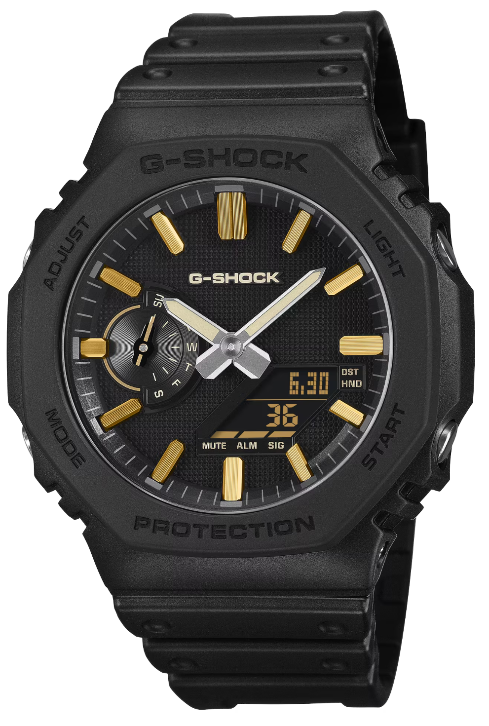 Casio G-Shock GA2100LXB-1A9 LUXE Black Gold Analog Digital Watch