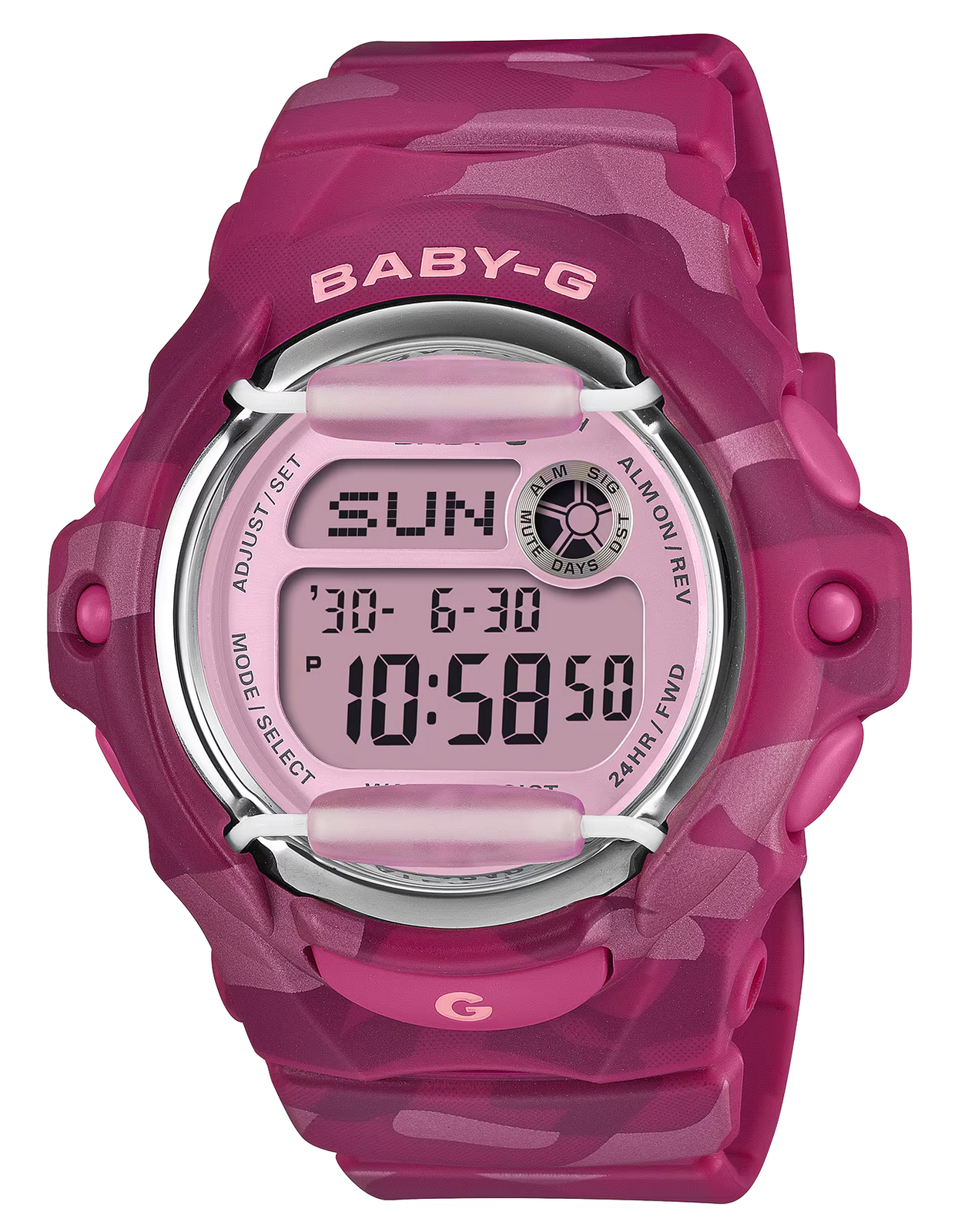 Casio Baby-G BG169CM-4 Camouflage Pink Face Protector Digital Watch