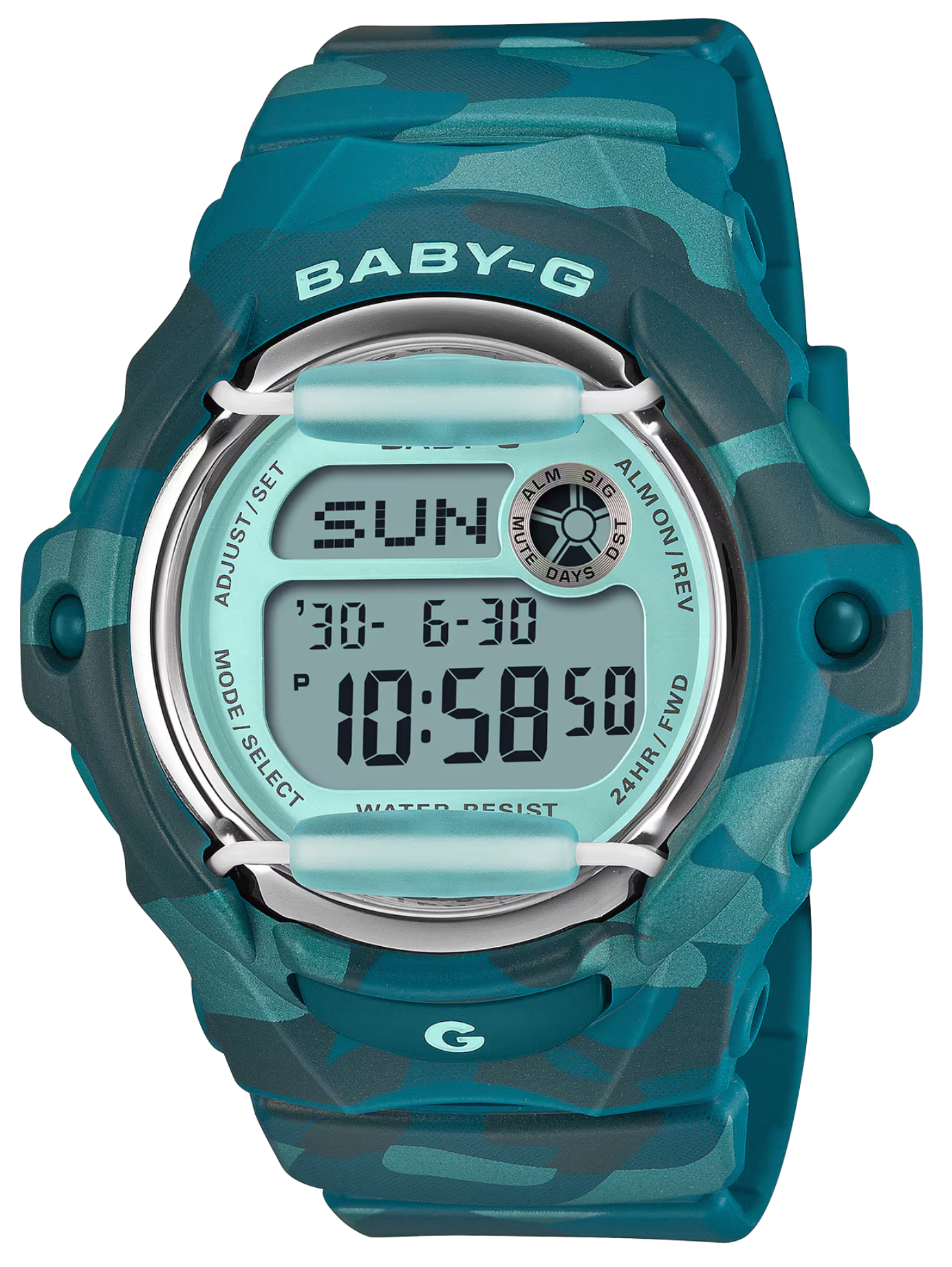 Casio Baby-G BG169CM-2 Camouflage Blue Face Protector Digital Watch