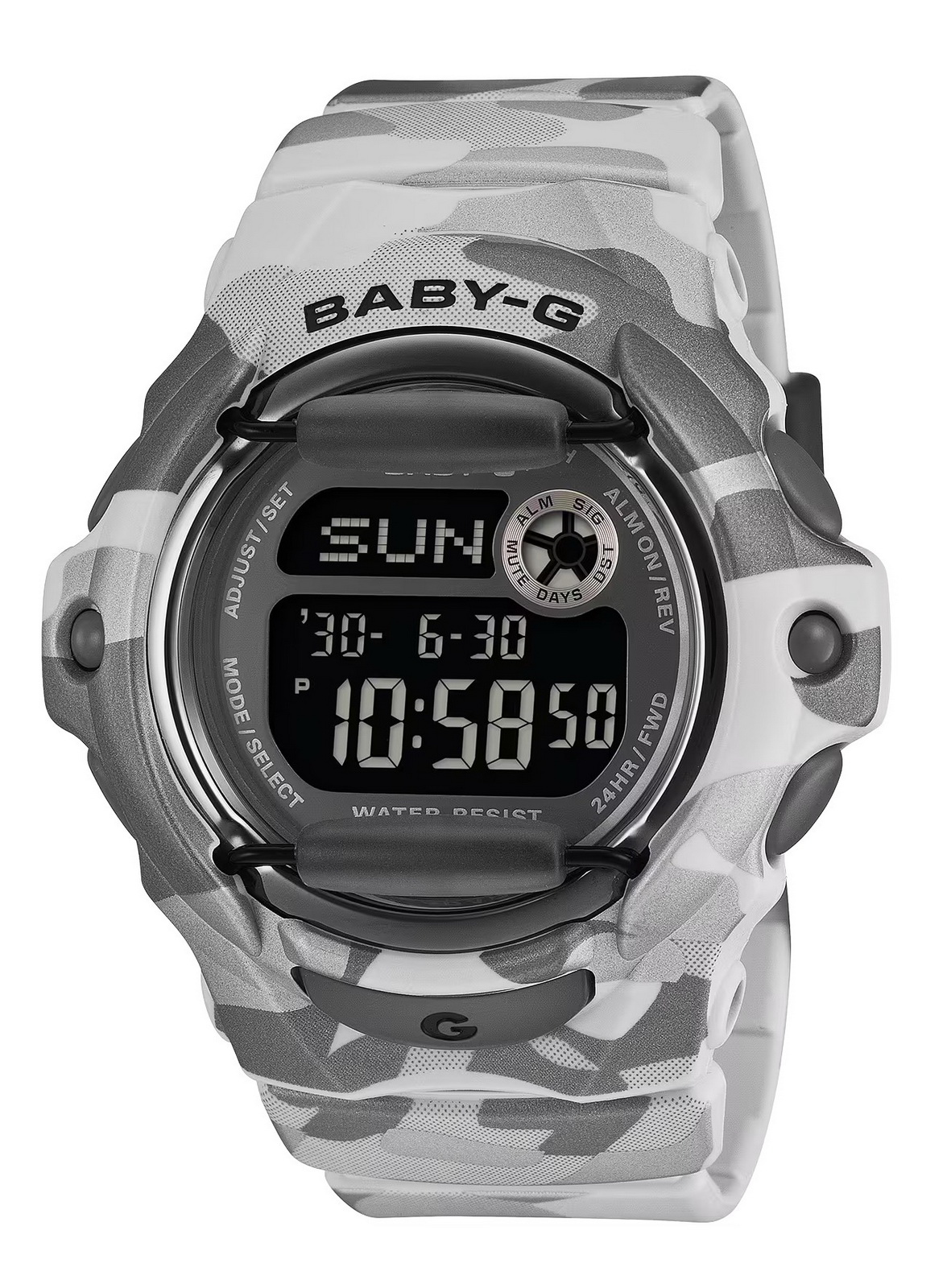 Casio Baby-G BG169CMB-8 Camouflage Gray - Face Protector Digital Watch